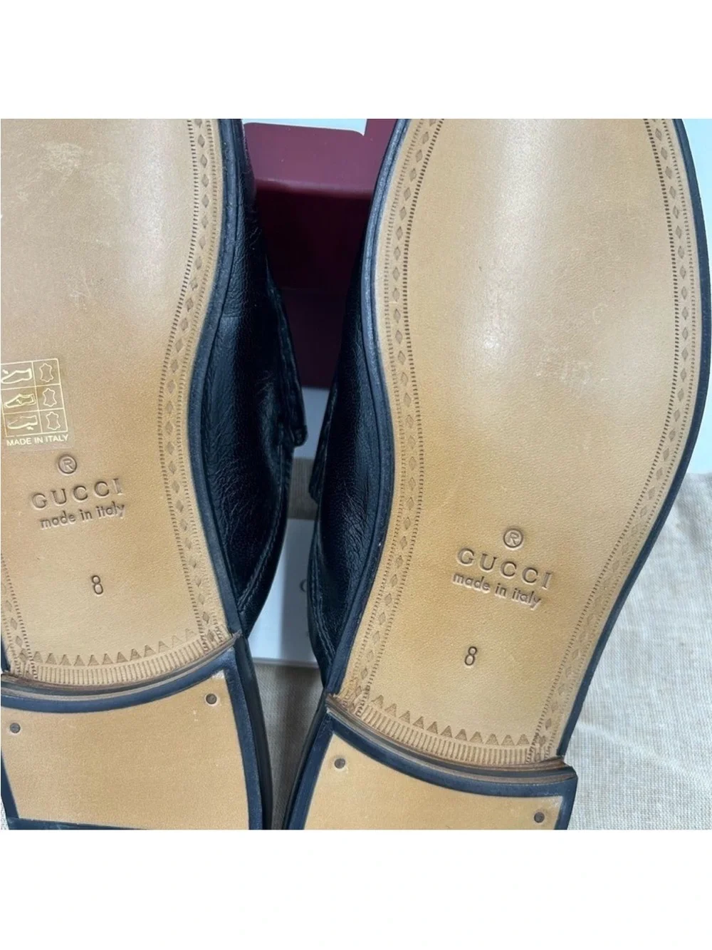 Men’s Gucci horse bit ROOS slip on loafer size 8, made in Italy